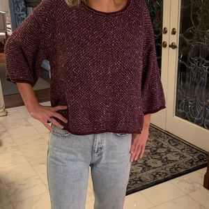 maroon Free People sweater